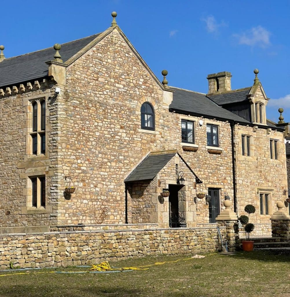 Stone House that has undergone sandblasting